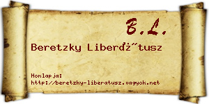 Beretzky Liberátusz névjegykártya